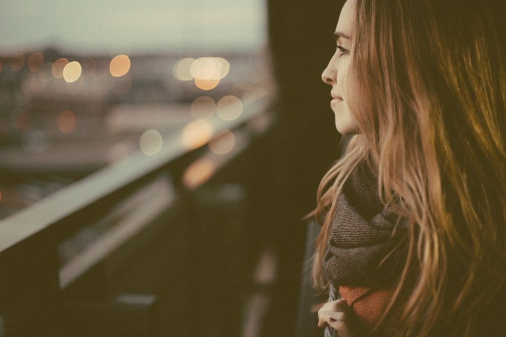 woman, profile, face